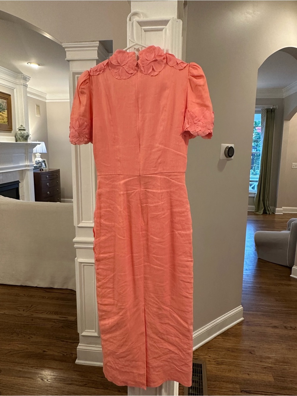 Antonio Melani Willow Floral Applique Mock Neck Short Sleeve Midi Dress - Picture 4 of 5